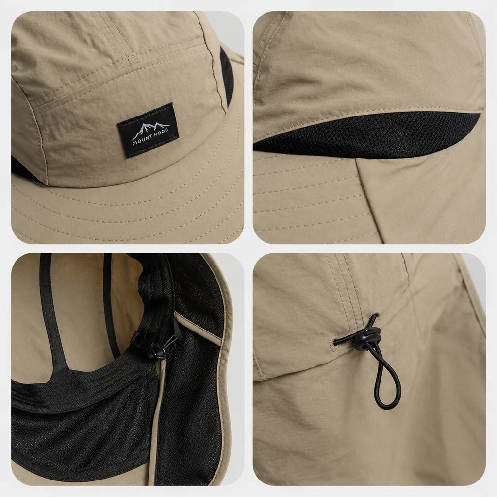 Chapeau de pêche anti-UV large bord, réglable | Sillure