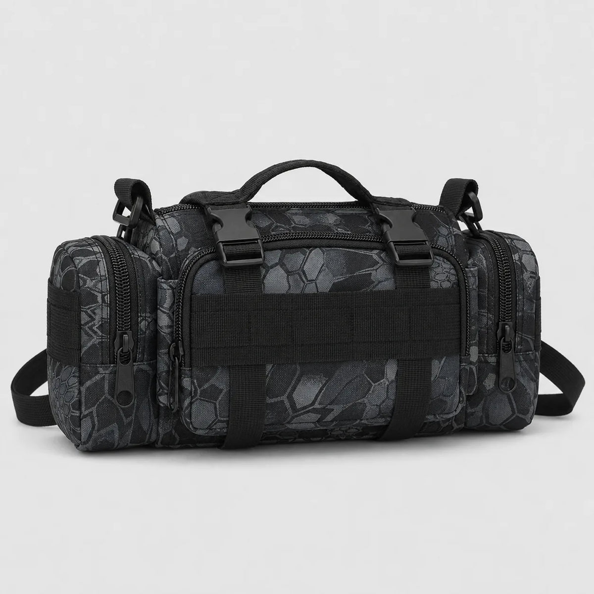 Sac banane pêche carnassier MOLLE camouflage gris, résistant à l'eau | Sillure