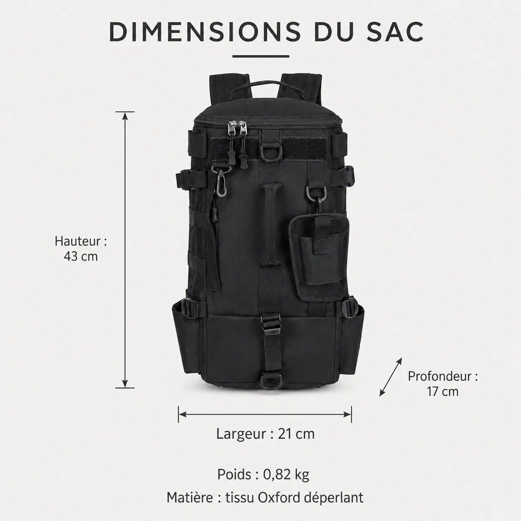 Sac à dos pêche au leurre résistant à l'eau, porte-canne | Sillure