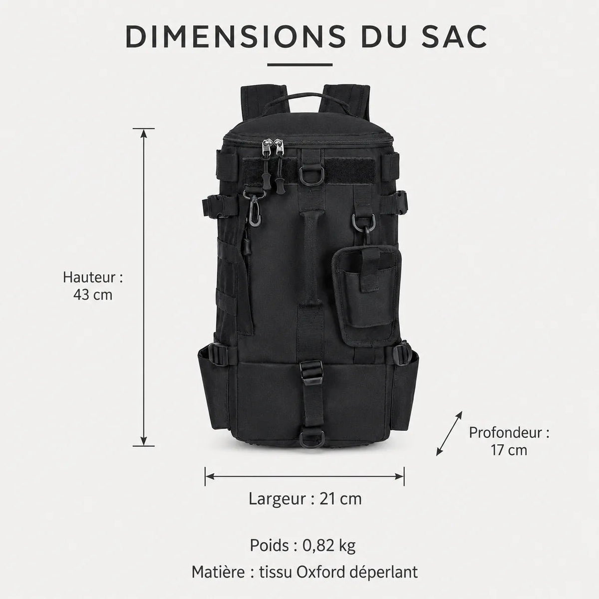 Sac à dos pêche au leurre résistant à l'eau, porte-canne | Sillure
